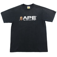 Bape A.S.N.K.A Logo Tee Black