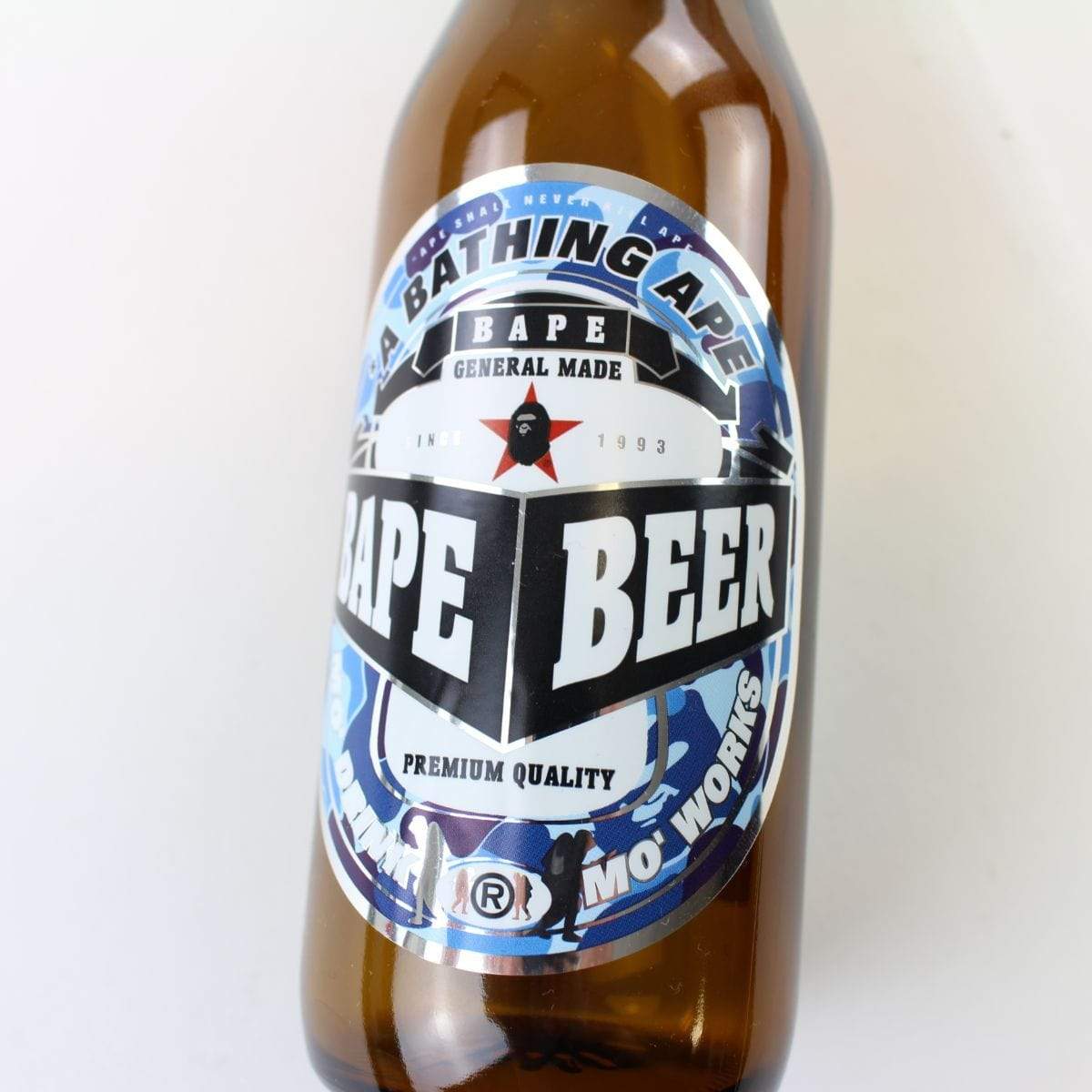 Bape ABC Blue Camo Beer Bottle - SaruGeneral