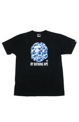 Bape ABC Blue Camo Big Ape Tee Black