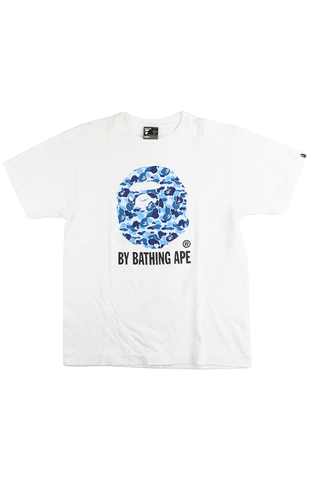 T-shirt Big Ape Bape ABC Blue Camo blanc