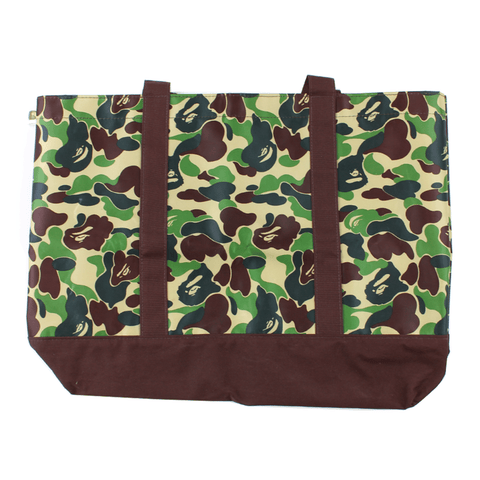 Sac fourre-tout Bape ABC camouflage vert et marron