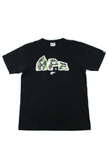 T-shirt Bape ABC Green Camo Ape Text Noir