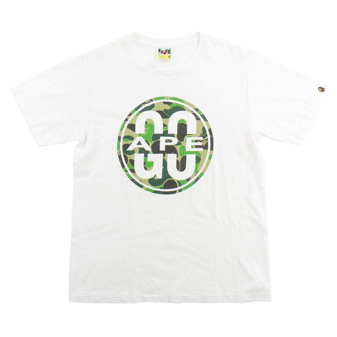 T-shirt Bape ABC Green Camo Go Ape avec logo blanc