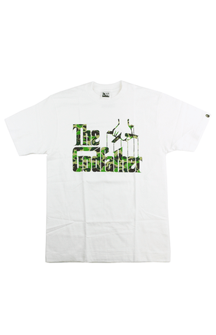 T-shirt Bape ABC Green Camo Godfather blanc