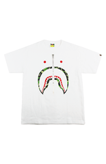 T-shirt Bape ABC camouflage vert requin blanc