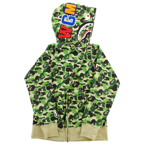 Sweat à capuche Bape ABC Green Camo Shark
