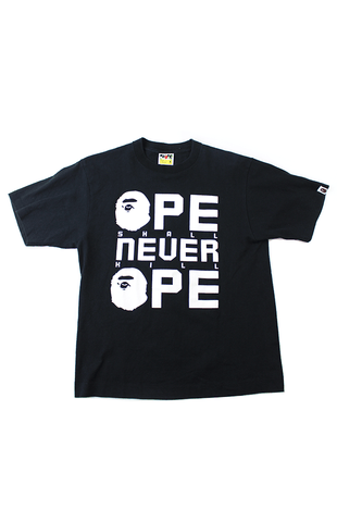 Bape ASNKA Texte Logo T-shirt Noir