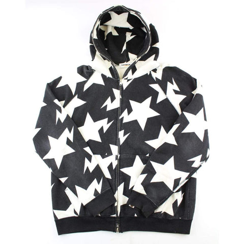 Bape All Over Bapesta Print Full Zip Black