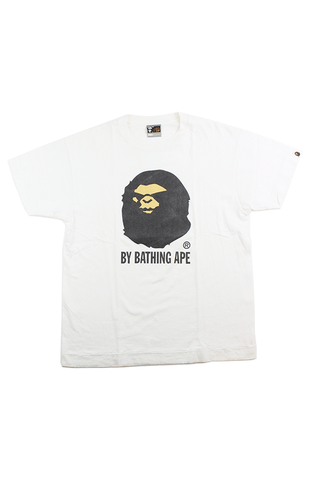 Bape Angry Face Big Ape Logo Tee White