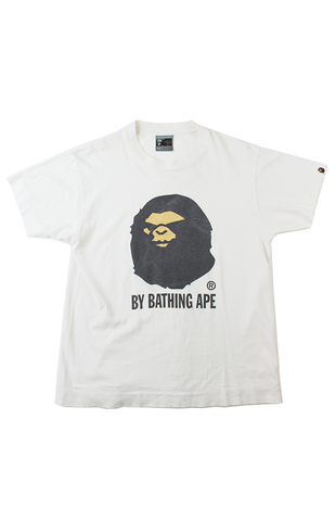 Bape Angry Face Big Ape Logo Tee White