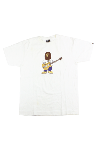Bape Ape Guitar Tee White
