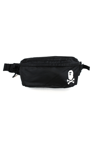 Bape Ape Head Crossbones Hip Bag Black