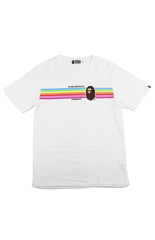 T-shirt Bape Ape Head Stripe multicolore blanc