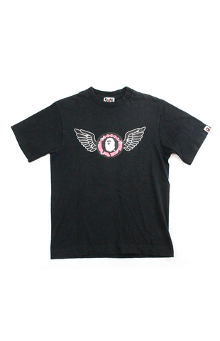 T-shirt Bape Ape Head Wing Logo Noir