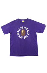 Bape Ape Logo ASNKA Cercle Texte Tee Violet