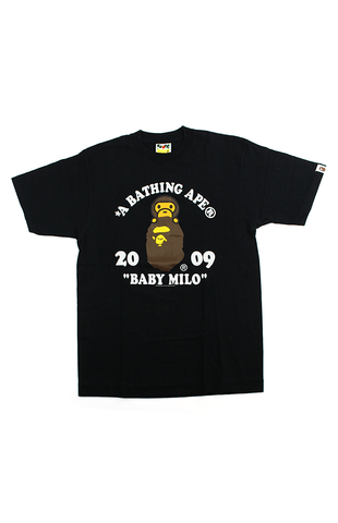 T-shirt Bape Ape Milo 2009 avec texte noir