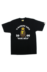 T-shirt Bape Ape Milo 2009 avec texte noir