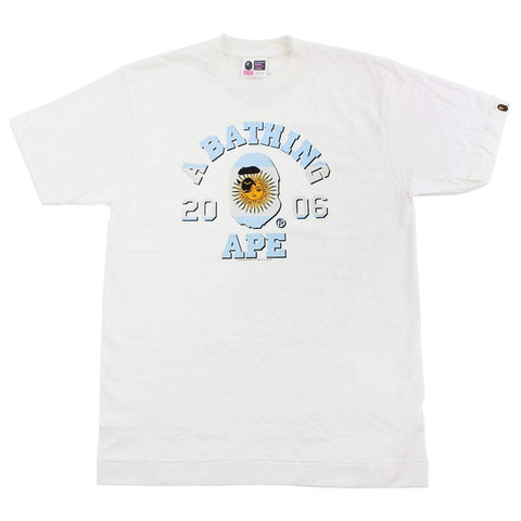 T-shirt Bape avec logo du drapeau argentin 2006, blanc