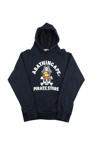 Sweat à capuche Bape Baby MiloPirate Store College Logo Noir