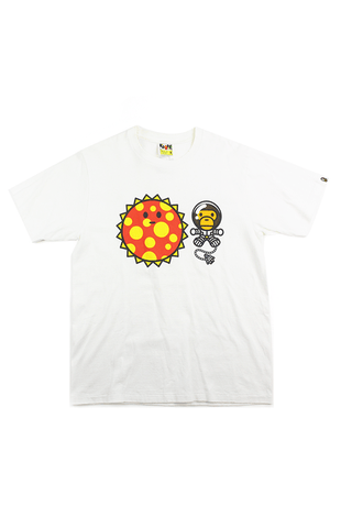 T-shirt astronaute Bape Baby Milo blanc