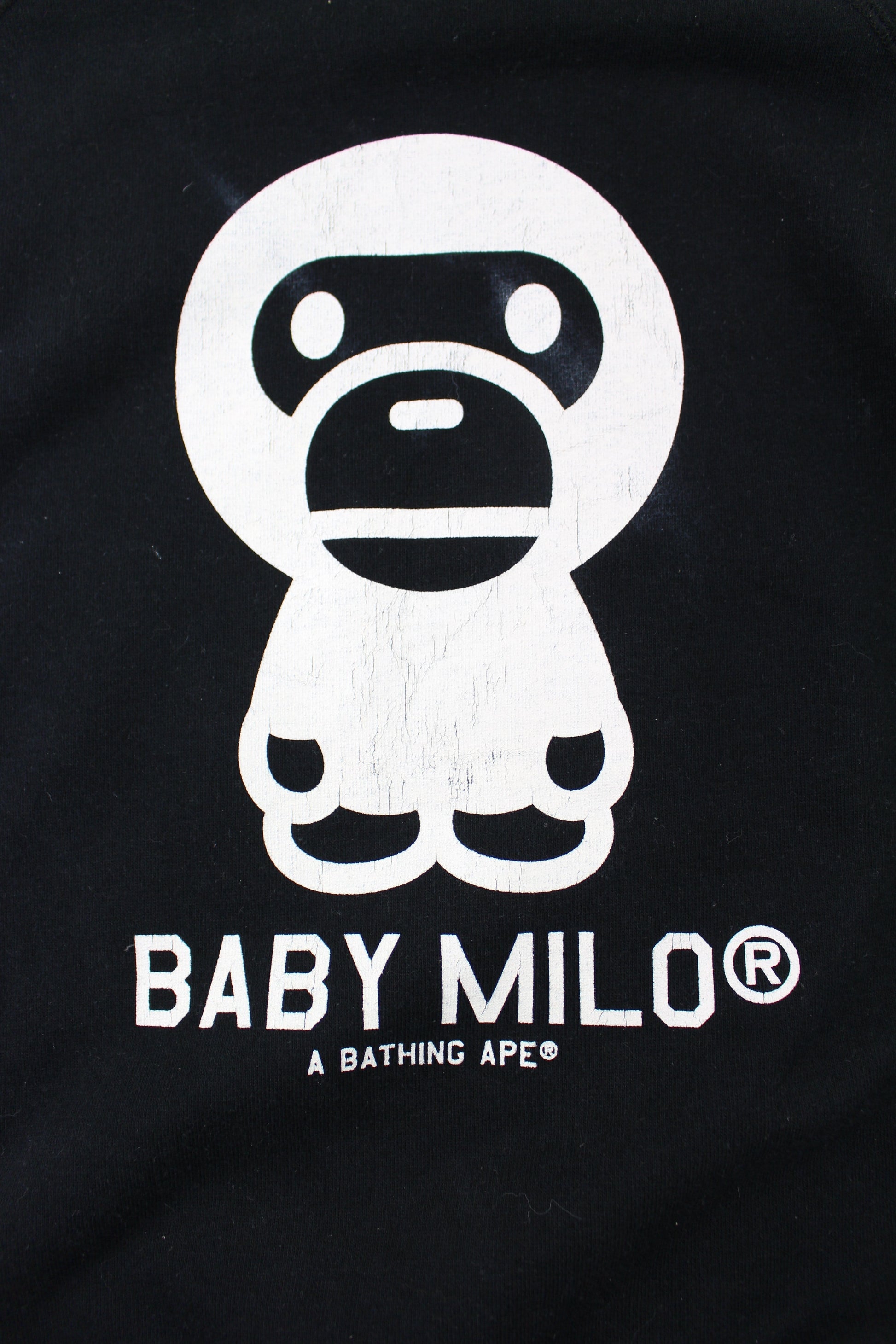 Bape Baby Milo Black Reversible Grey Crewneck - SaruGeneral