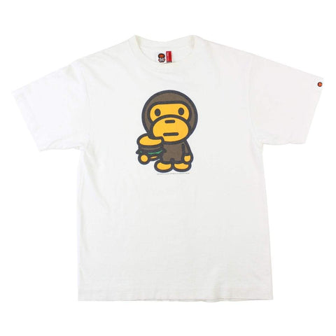 T-shirt Bape Baby Milo Burger Blanc