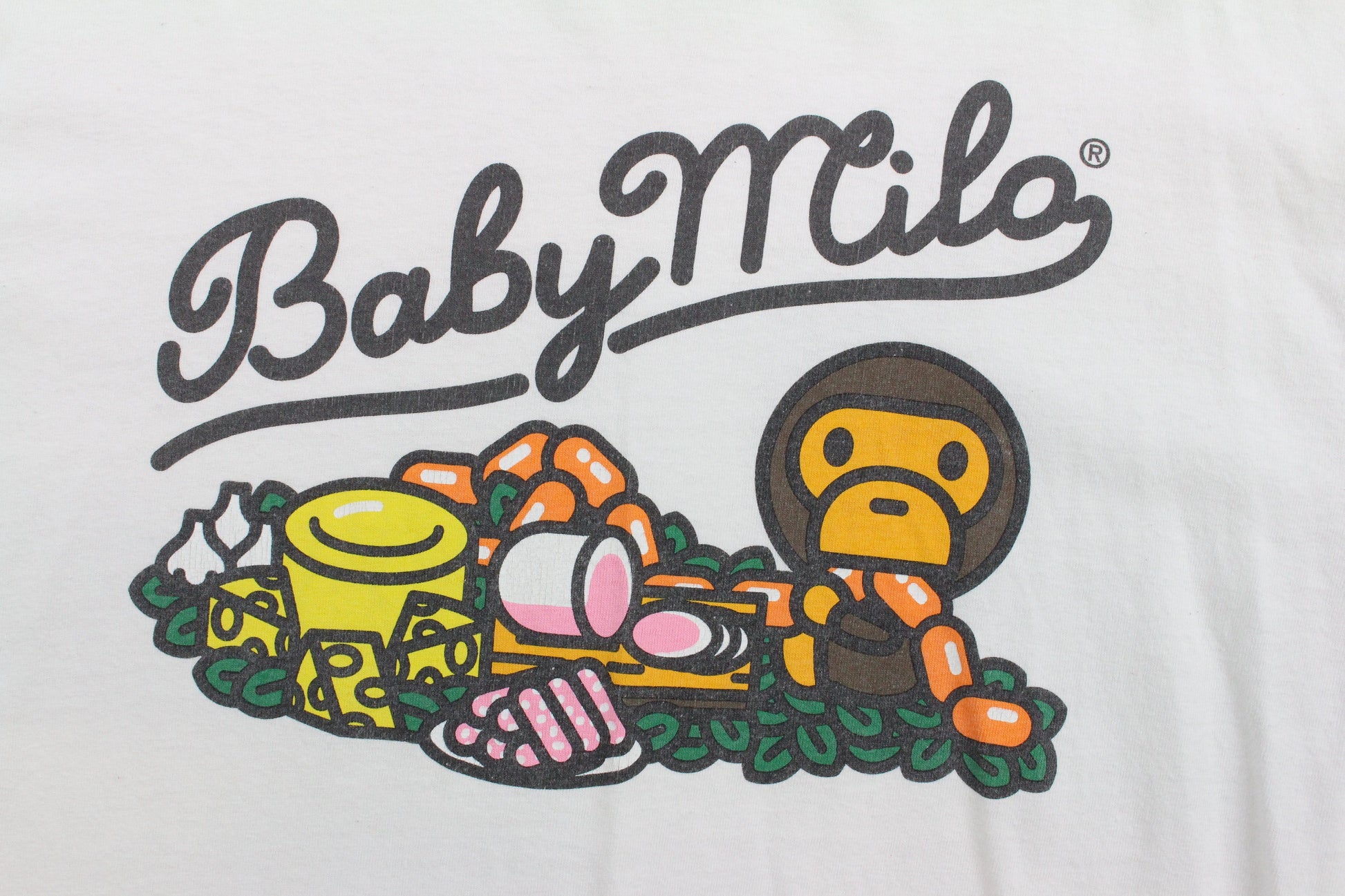 Bape Baby Milo Feast LS Tee White - SaruGeneral