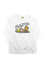 T-shirt à manches longues Bape Baby Milo Feast blanc