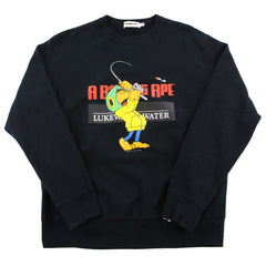 Bape Baby Milo Fishing Crewneck Black