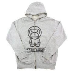 Sweat à capuche zippé Bape Baby Milo gris