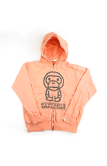 Sweat à capuche zippé Bape Baby Milo Pêche