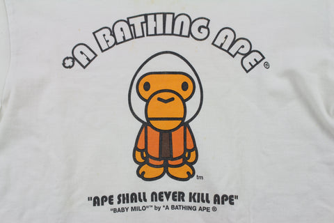 Bape Baby Milo Generals LS Blanc