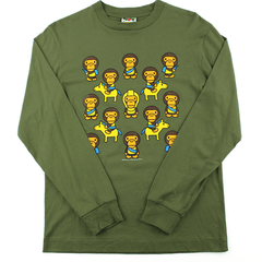 Bape Baby Milo Generals Monogram LS Olive