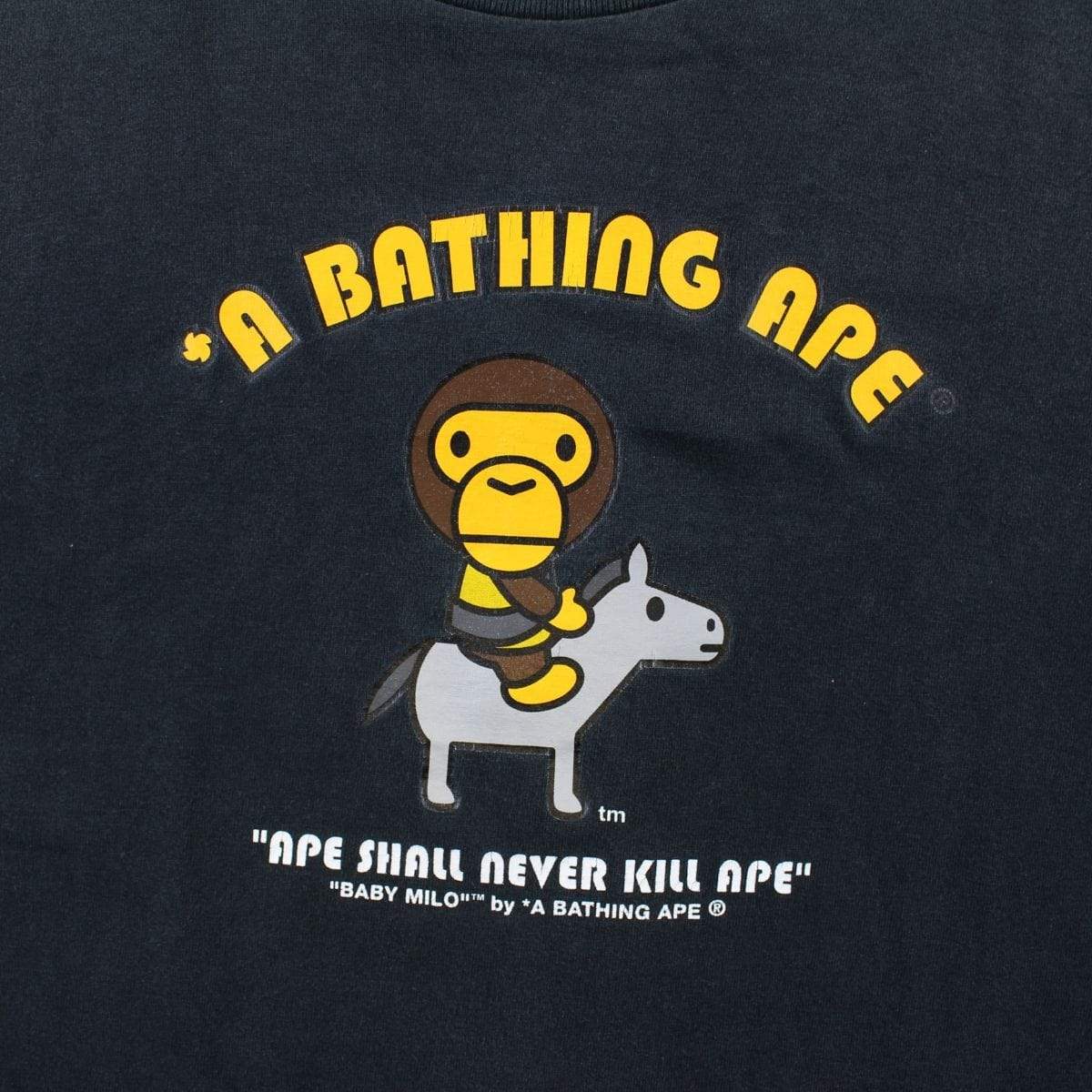 Bape Baby Milo Horse Tee Black - SaruGeneral
