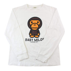 Bape Baby Milo Original Logo LS White