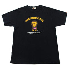 T-shirt noir avec figurine Bape Baby Milo Store