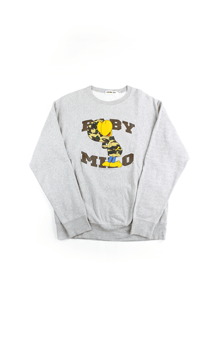 Bape Baby Milo en 1st Yellow Crew Grey