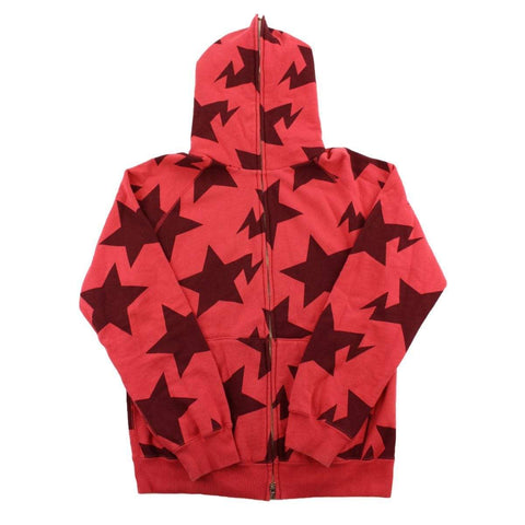 Sweat à capuche imprimé Bape Bapesta All Over Rouge