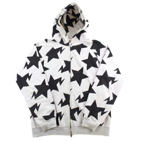 Sweat à capuche Bape Bapesta Allover gris