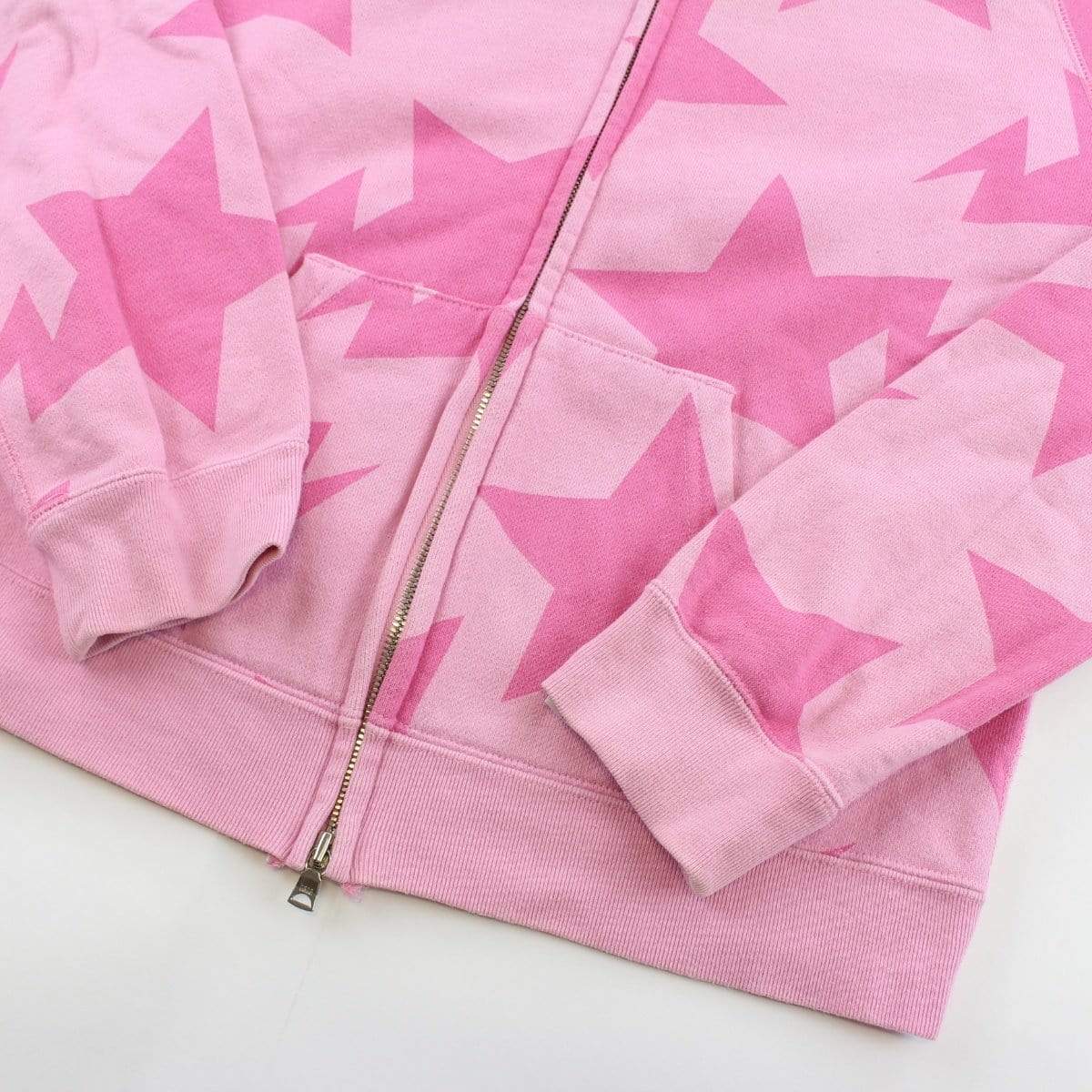 Bape Bapesta Allover Print Fullzip Hoodie Pink - SaruGeneral