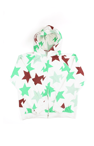 Sweat à capuche zippé Bape Bapesta menthe et marron
