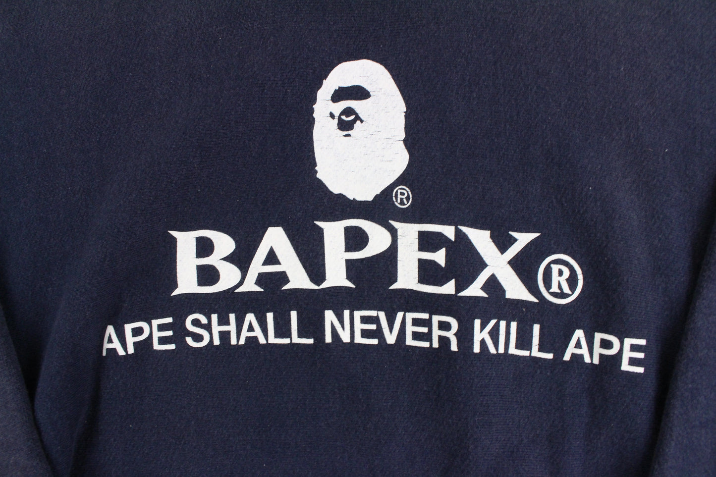 Bape Bapex Logo Hoodie Navy - SaruGeneral