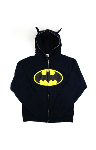 Sweat à capuche zippé Bape Batman noir
