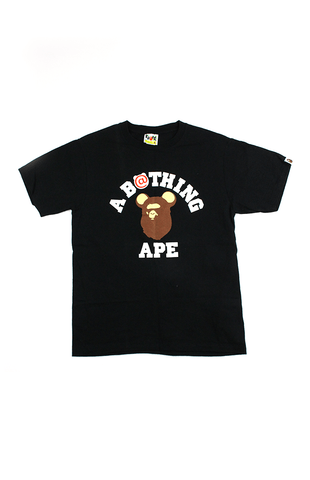 T-shirt Bape Be@rbrick Original College Logo Noir
