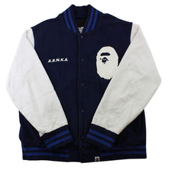 Veste universitaire Bape Big Ape ASNKA avec logo noir