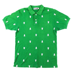 Bape Big Ape Crossbones Polo Shirt Green