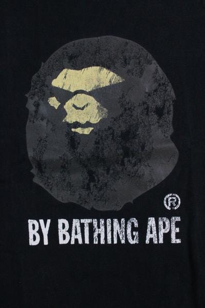 Bape Big Ape Distressed Logo Tee White - SaruGeneral