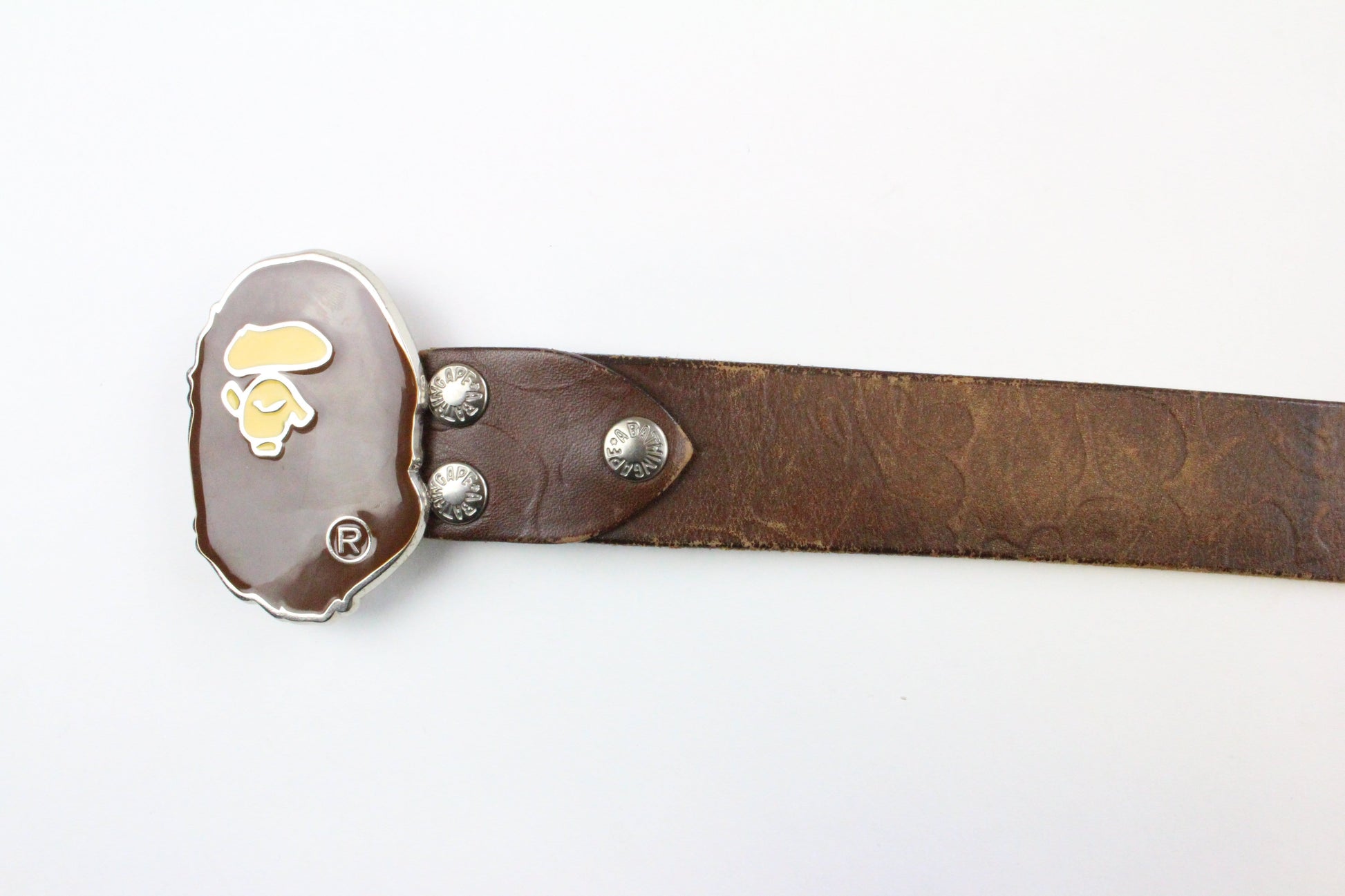Bape Big Ape Logo Belt Buckle & Belt - SaruGeneral