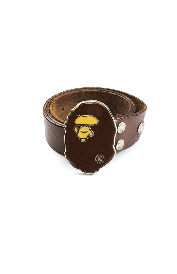 Bape Big Ape Logo Belt Buckle & Belt - SaruGeneral