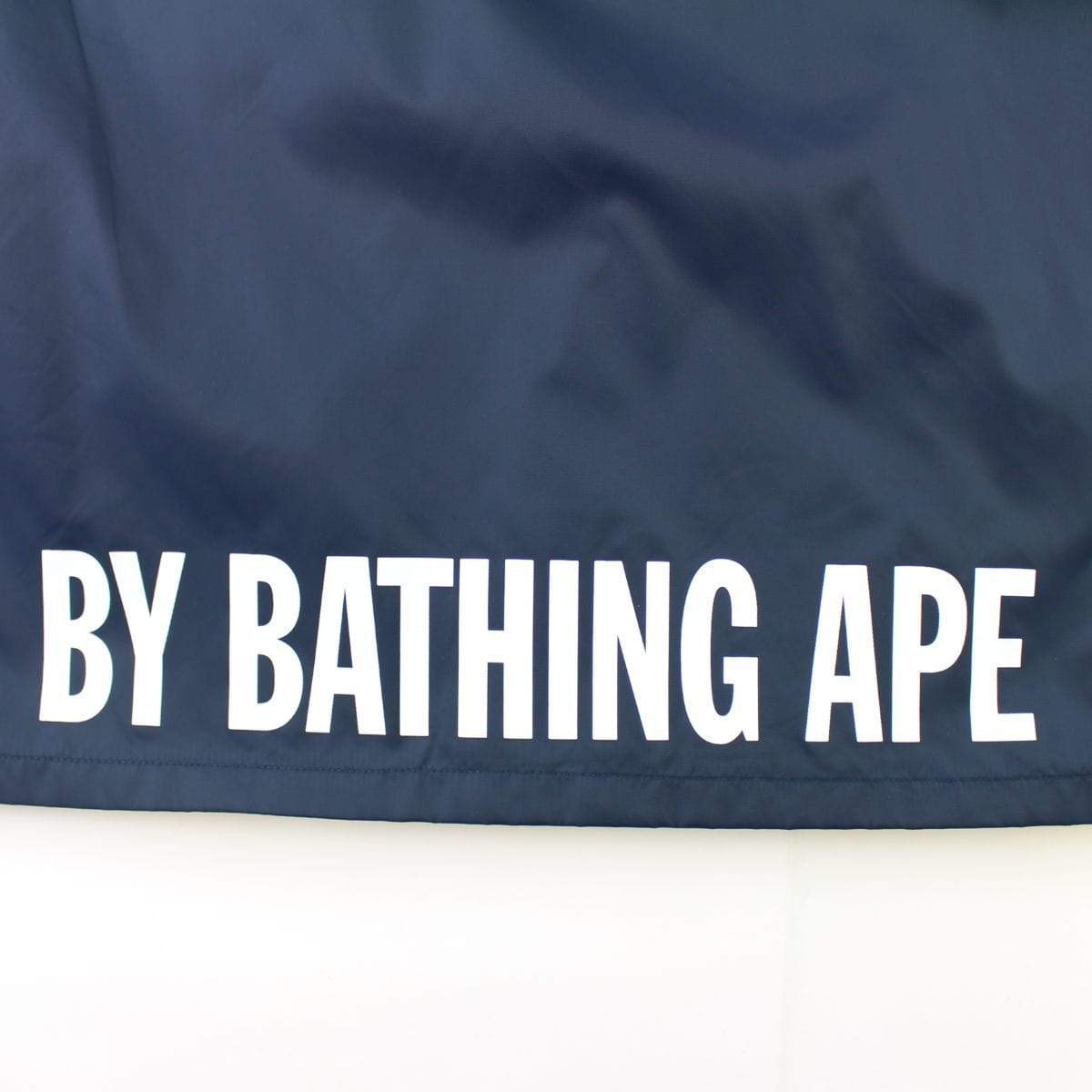 Bape Big Ape Logo Coach Jacket Navy - SaruGeneral